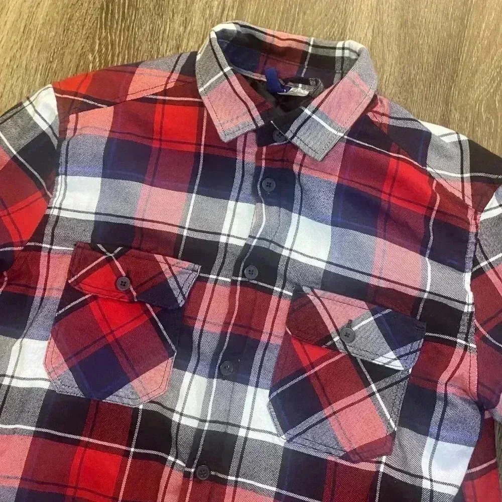 Mens H&M Divided Red Plaid Shacket - S - Picture 2 of 6